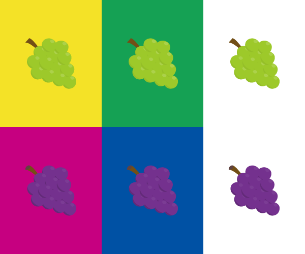 Color Assimilation Grape | Colors optical illusions