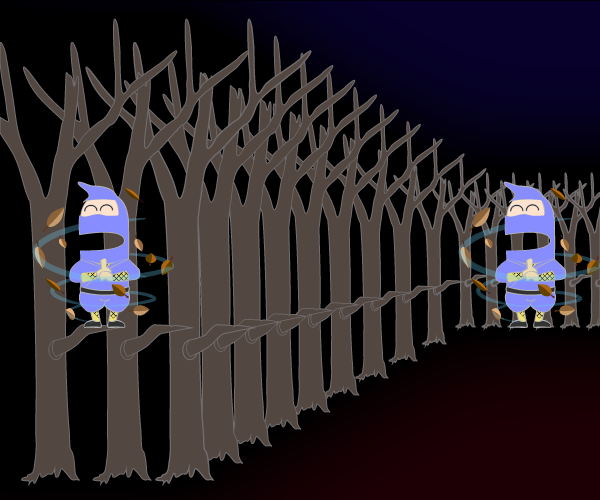 Ponzo Illusion Ninja | Distortion optical illusions